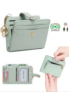 RFlD Barrier, Ultra-Thin Double Fold RFID Credit Card Wallet, Women's Multifunctional Lightweight Coin Pocket Wallet, Secure Unique Design, Ideal Gift for Christmas & Valentine's Day, Bifold Wallets, Wallet Card Holder, Wallet Purse