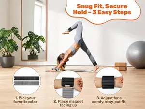 Adjustable slicone Magnetic Ankle & Wrist Weights Adjustable Silicone Wrist and Ankle Weight Set, Magnetic Weighted Bracelets for Adults, 1 Pair / 2 lbs. Stackable for yoga, walking and home fitness.