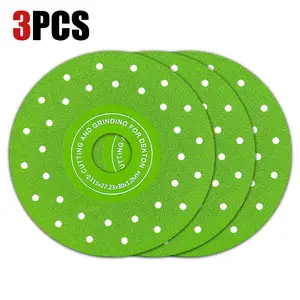 LOZLIN 1PCS/3PCS 115mm Diamond Saw Blades For Cutting And Grinding Tile And Marble,Ceramic, 45 Degree Chamfered Cutting Disc Porous Design, Angle Grinder Tools