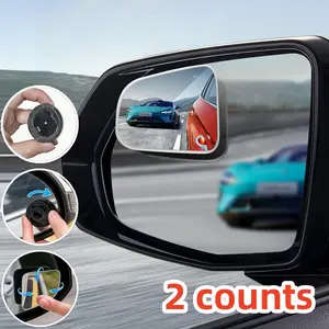 360° Panoramic Car Wide-angle Convex Mirror, Blind Spot Assist Mirror with Vacuum Suction Cup, HD Reflection, Car Blind Spot Rearview Mirror, Car Accessories