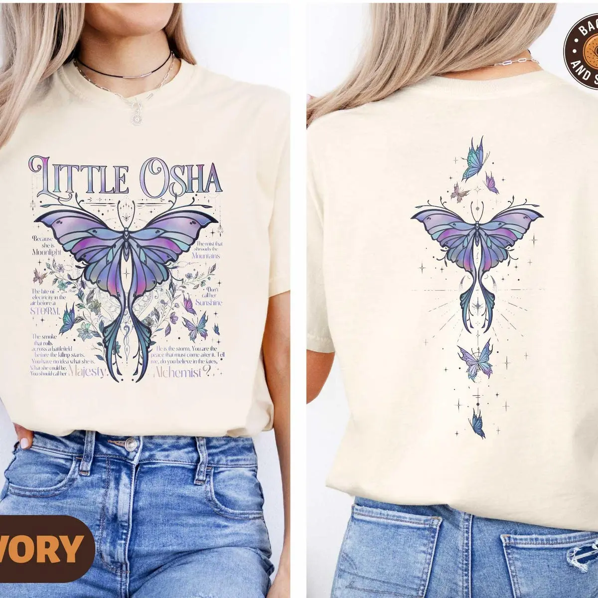 Quicksilver Little Osha Shirt, Fantasy Bookish T-shirt, Saeris Fane Sweater, Romantasy Book Tee, Quicksilver Gift for Fan, Callie Hart Tee side graphic tee