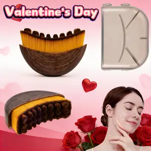 Valentines Day Gift Lymphatic Contour Facial Brush Jawline Sculpting Dry Brush Massager Lymphatic Drainage Facial Fatigue Relief Ergonomic Precision Skin Fit Facial Care Tool