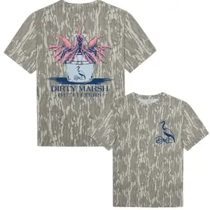 Dirty Marsh Crawfish Bucket T-Shirt – Southern Seafood Graphic Camo Shirt, Mossy Oak Washed Bottomland Mallard Tee, Hunting Shirt, Gift for Dad, Gift For him, Hunting Season Shirt, Hunting Shirt, Gift for Dad, Gift For him