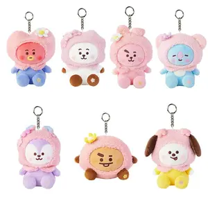 Bt21Ed Kawaii Sakura Series 10Cm Plush Keychain Cute Cartoon 10Cm Plush Pendant Toy Doll Bag Accessories Girl Gift