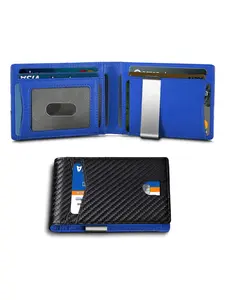 Men's Wallet, Business Fashion Wallet, Anti-Theft Slim Wallet, Card Holder For Men With Clip Thin Multifunction Men Credit Card Holder Front Pocket Wallet RFID Carbon Fiber Blocking RFID Protection Bifold Wallets Minimalist Casual Gifts