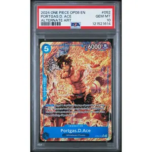 PSA 10 2024 ONE PIECE OP08-TWO LEGENDS | ALTERNATE ART PORTGAS D. ACE 052