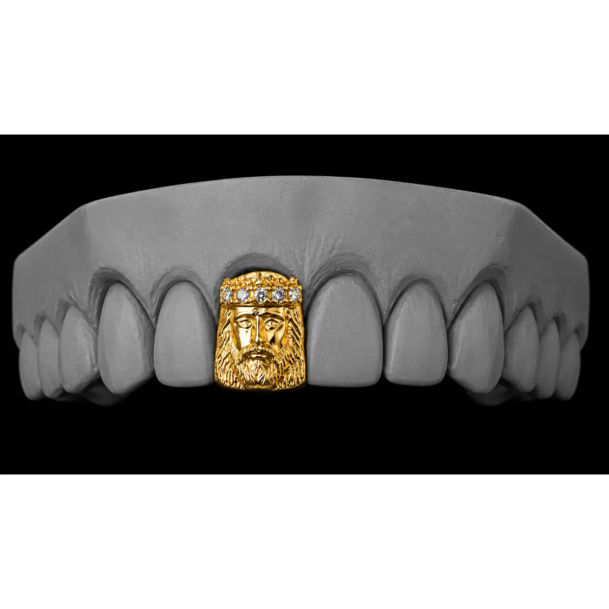 Hip Hop 14K Gold Plated Upper Tooth Jesus Cap