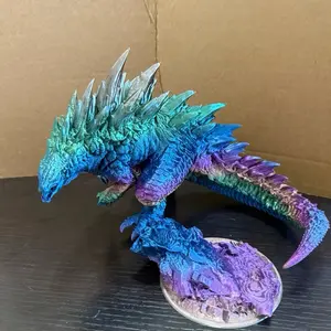 Godzilla with Stand - Colorful Godzilla Figure on Display Stand as Shown 9 Inches Tall Decor Standing Ornaments Statue for Display