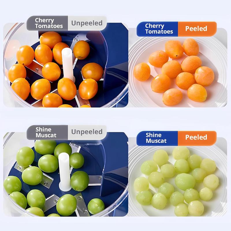 Featwell Electric Grape Peeling Machine – Automatic Peeler Skin Remover Tool for Small Fruits. 20s Fast Peeling Rechargeable Wireless, Grape Garlic Cherry Tomato Peeler,Easy Clean for Home & Commercial Use (Blue-1PC) Featwell Electric Grape Peeling Machine – Automatic Peeler Skin Remover Tool for Small Fruits. 20s Fast Peeling Rechargeable Wireless, Grape Garlic Cherry Tomato Peeler,Easy Clean for Home & Commercial Use (Blue-1PC)