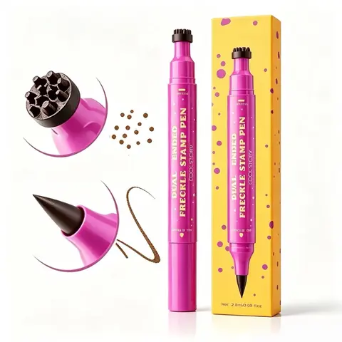 Dual-Ended Faux Freckle Cosmetic Pen - Freckle Stamp, Fine-Tip Tool, Easy-Apply Face Makeup Accessory for Natural Look, Long-Lasting (DealsForYouDays)