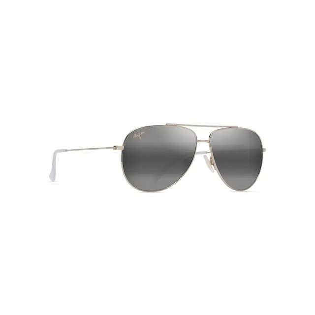 Maui Jim Hau Oli Sunglasses 665-16A Shiny Light Gold with Crystal Frame Neutral Grey Lenses