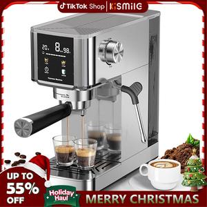 Kismile Espresso Machine 20 Bar, 3-Second Heat for Rapid Cold Brew, Built-in Steam Wand for Lattes, Touch Screen, 40oz Tank, Gift for Coffee Lovers