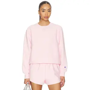 Champion Reverse Weave Crewneck Sweater in Rose Shadow