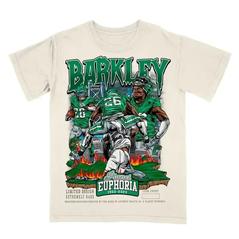 Saquon Barkley Shirt Vintage Football Graphic Tee Men Women Fan , Shortsleeve, Classic
