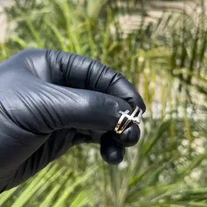 10K Gold Cross and Heart Ring Size 8