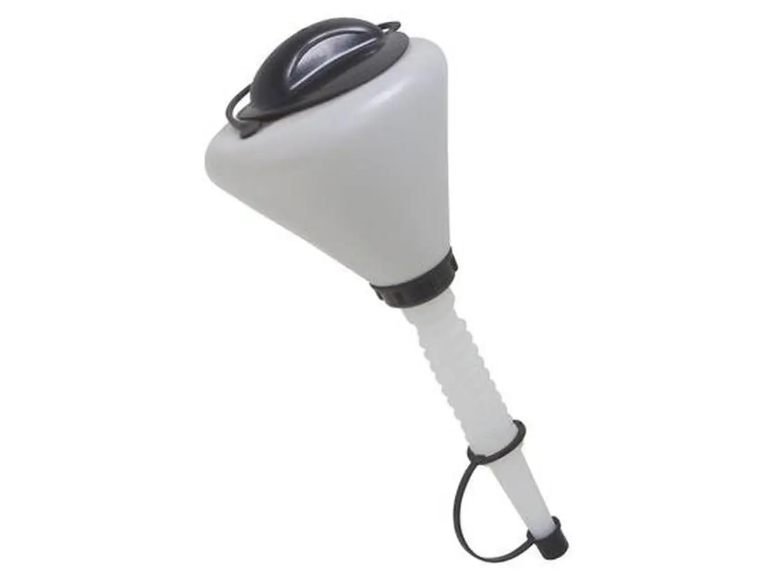 Lisle L17-19832 Polypropylene Translucent Portable Funnel - 11 ft, 1.6 Qt Capacity, Comes with Lid, Spout Cap & Spot Cap, for Auto Repair Tools, Car Repair Assembly & Disassembly Tools, Plastic