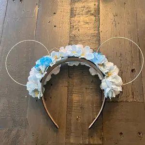 Aurora Inspired Mickey Ears - Handmade Lightweight Design with Floral Accents