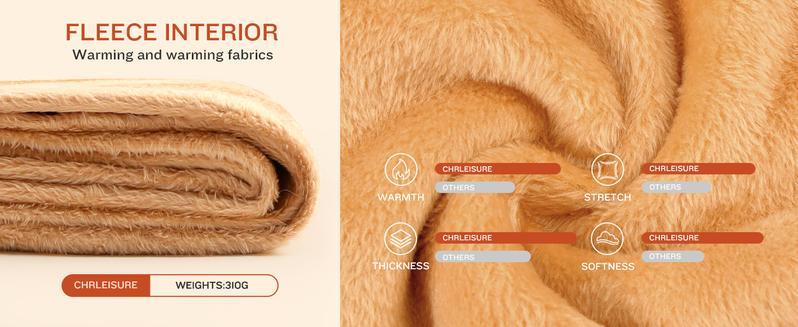 Tivira Fleece Lined Tights for Women - Original Fake Translucent Winter Thermal Leggings, High Waisted Snatched Tummy Control Magic Pantyhose, 5 Skin Tones, Size XS-3XL, Closed Foot, Thick Warm Sheer Look for Fall Winter, Compression Band One Seam