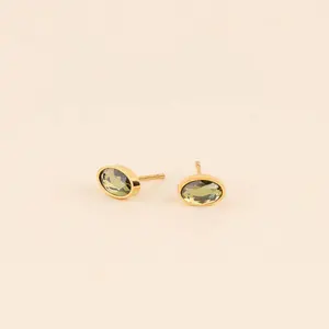 August Birthstone Stud Earrings