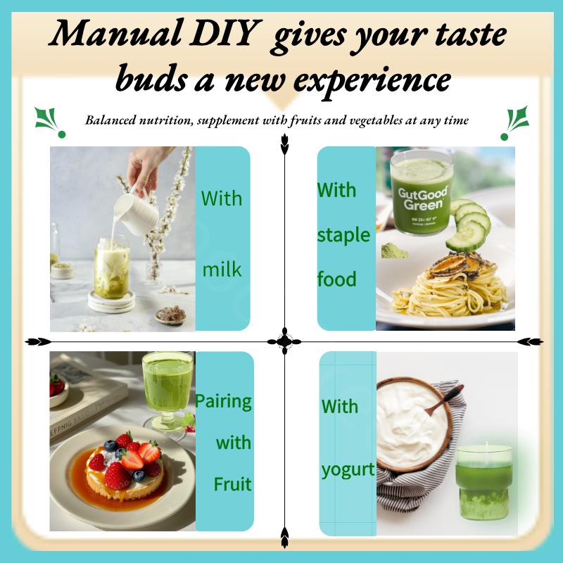 Vigooor New Upgrade, Green Superfood Powder - Digestive Support, Intestinal Health, Relieve Bloating, Contains Probiotics and Antioxidants, No Added Sugar, No Additives, 240 oz Can, One Scoop is about 8 oz, 30 Days, Blender Included (Battery Not Included)