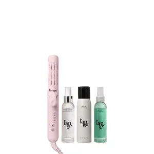L'ANGE HAIR -  Curl Power Value Set - Le Duo 2-in-1 360° Airflow Curling Iron, Salt + Séa Texturizing Spray 4oz, Thermal Magique Heat & Humidity Tamer 4oz, Déjà Vu Dry Shampoo 3oz Hair Styling Tools Titanium