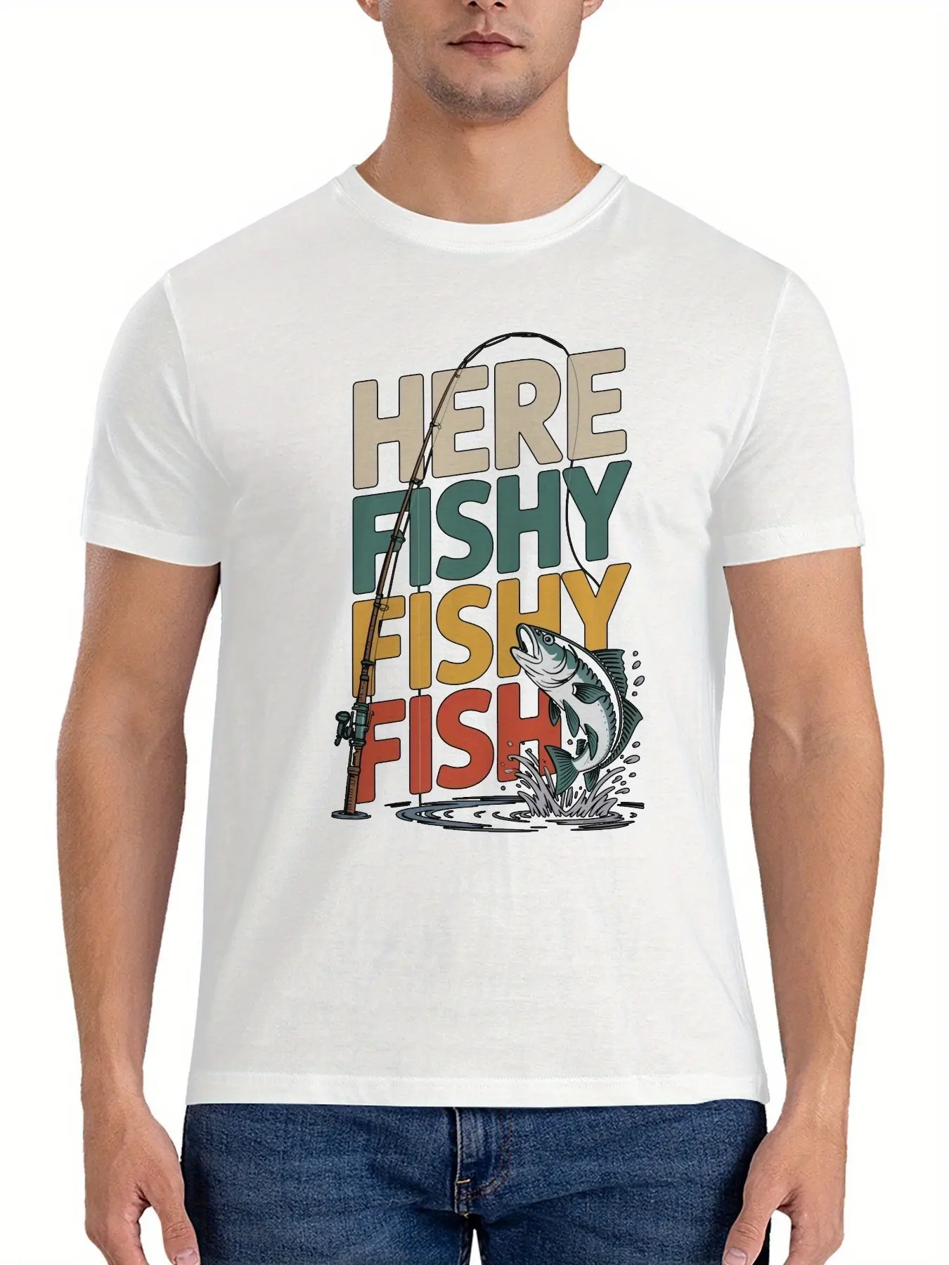 Men'S Black Tee Featuring a Fish Design And The Ph