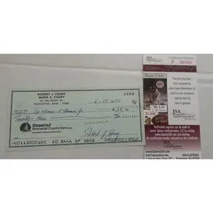 CELTICS HOF LEGEND BOB COUSY SIGNED CHECK W/JSA