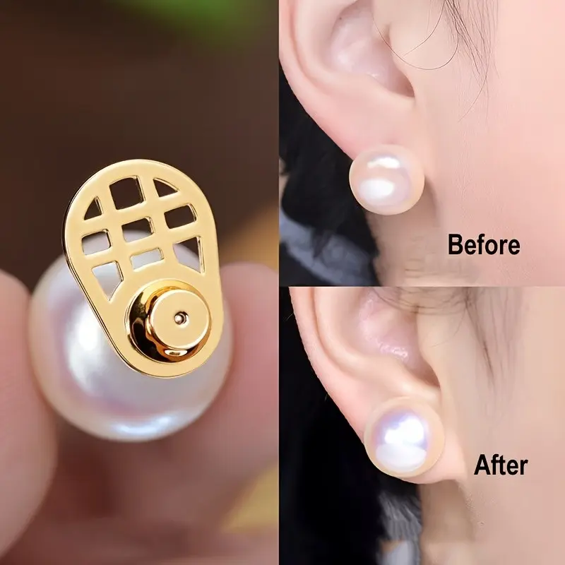 2pcs Set New Earring Backs, Durable, Secure, Shape Earring Enhancer, Suitable for Heavy Earrings, Locking Earring Back Replacement, Jewelry Gift for Women, Reliability