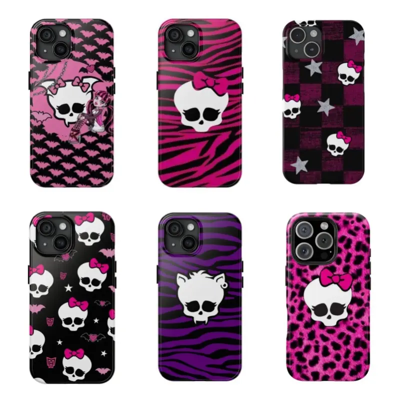 Monster High Tough Rubber-Plastic Cellphone Case - Handheld Wireless-Ready Accessory with Resistance, Compatible with iPhone 11/12/13/14/15/16/17 ProMax Plus & Samsung Devices, Ideal for Men, Halloween & Christmas,back to school,back to school haul