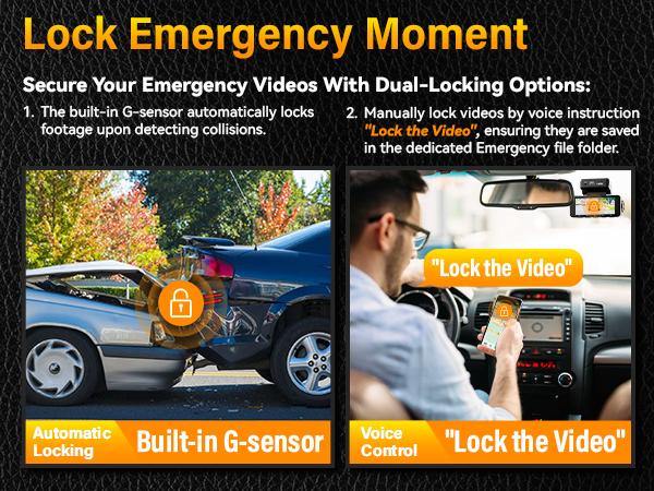 FOCUWAY D2 Duo Dash Cam Front and Rear | True 4K Front + 1080P Rear | Free 64GB Card | Touch Screen, Voice Control, GPS & WiFi, HDR Night Vision, 160° Wide Angle, 24H Parking Mode