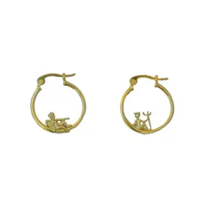 Angel and Demon Hoop Earrings