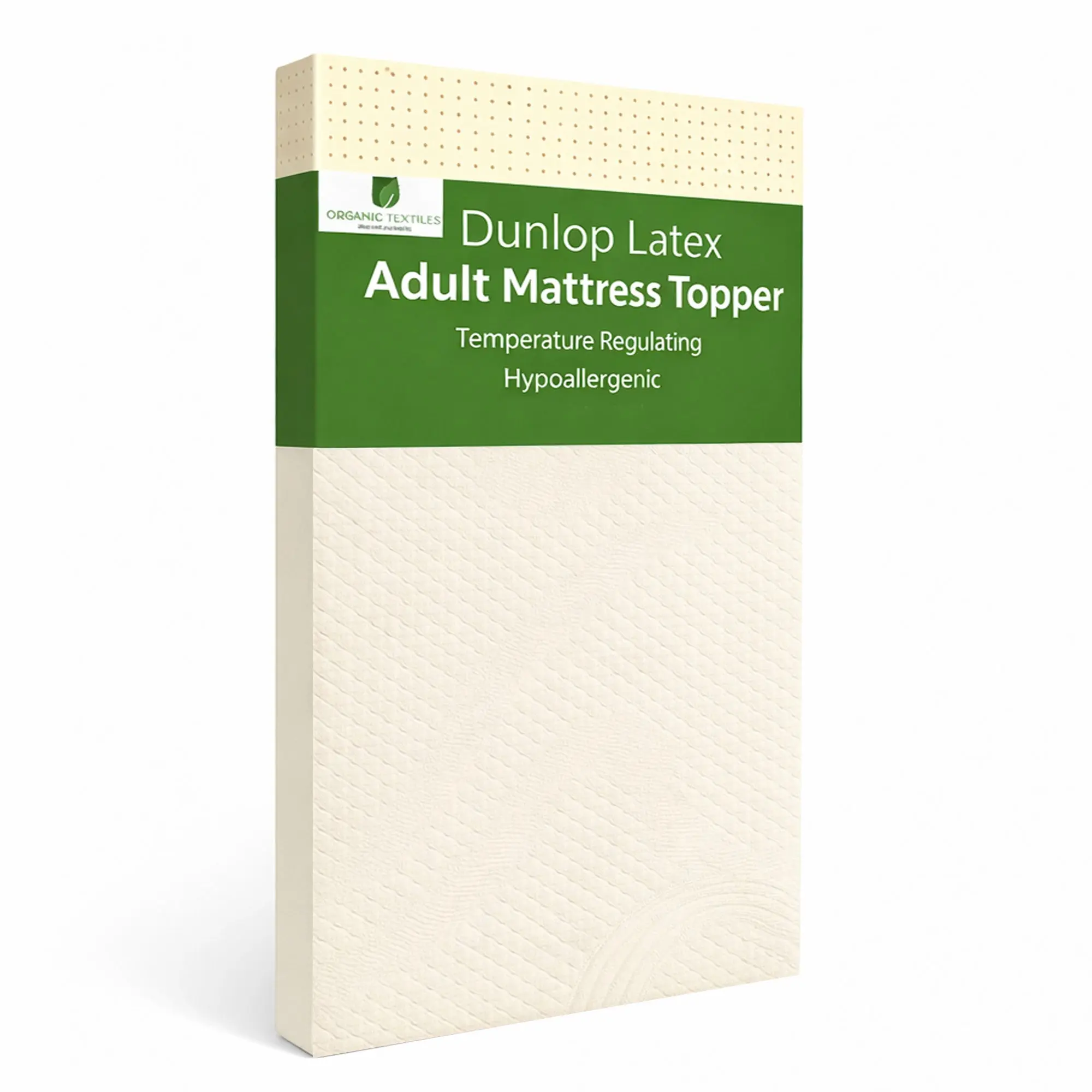 Organic Latex Adult Mattress Topper with Non-Removable Cover - GOLS Certified