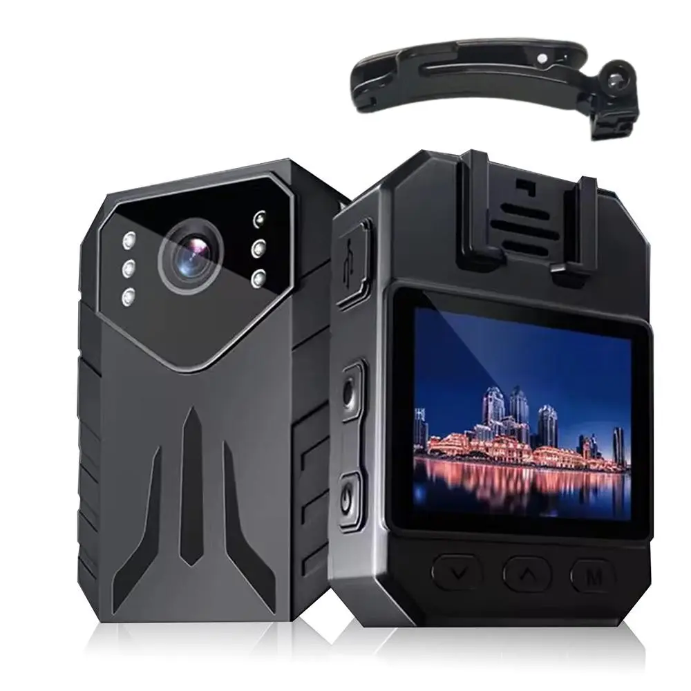 1080P Wearable Body Camera 2.0, Portable Camcorder, HD Video Camera, Video Camcorders, Wearable Video Recorder, Hands-Free Camera with Panoramic Night Vision, 1800mAh Battery, DVR Loop Recording & Clip-On Mount for Cycling, Outdoor Sports, Vlogging