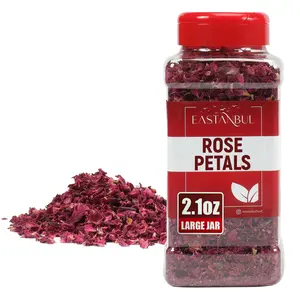 [Mother’s Day Special] Eastanbul Dried Rose Petals,Premium Edible Rose Petals,Natural,Vegan,2.1oz Red Authentic Chinese Tea