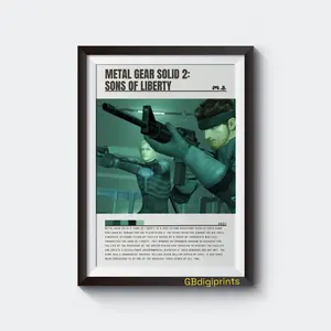METAL GEAR SOLID 2 Sons Of Liberty Game Poster No Frame - Gift Idea - Minimalist Movie Poster