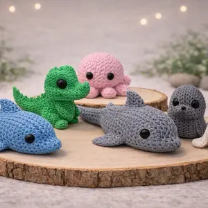 Ocean & Water Life 3D Printed a Knit Textured Animals