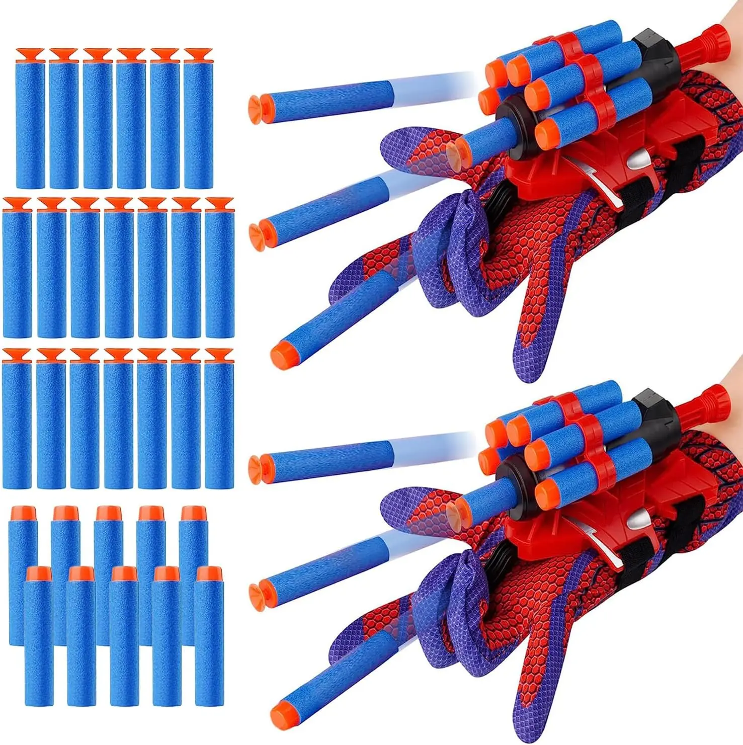 Set of 2 Spider Web Shooters Halloween Decorations Party Favors for Wrist Launcher Web Shooter Spider Gloves Web-Shooters fo Easter Decorations Party Favors