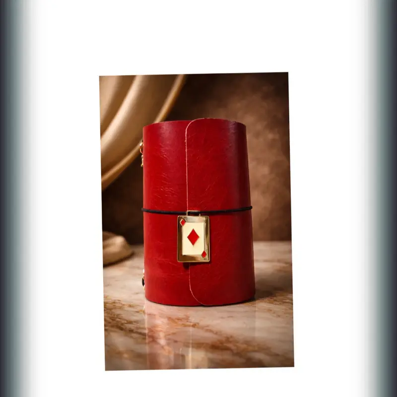 SPG Wave Pocket sized “Crimson Royal - Red” inspired leather journal