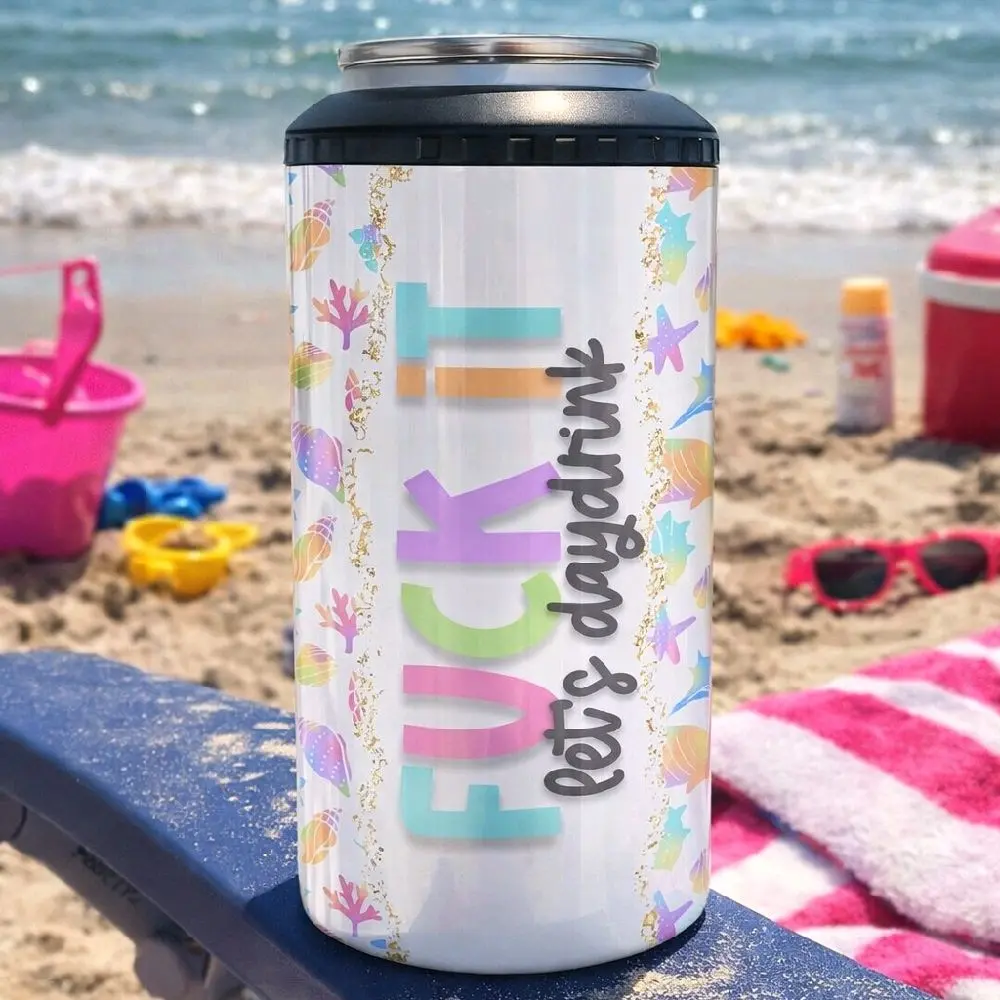 Fuck It, Let's Drink 4-in-1 Can Cooler Tumbler Combo