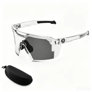 Photochromic Polarized Safety Sunglasses UV400 Oversized Y2K Wrap Around Sports Eyewear for Men Women Cycling Driving Fishing Golf