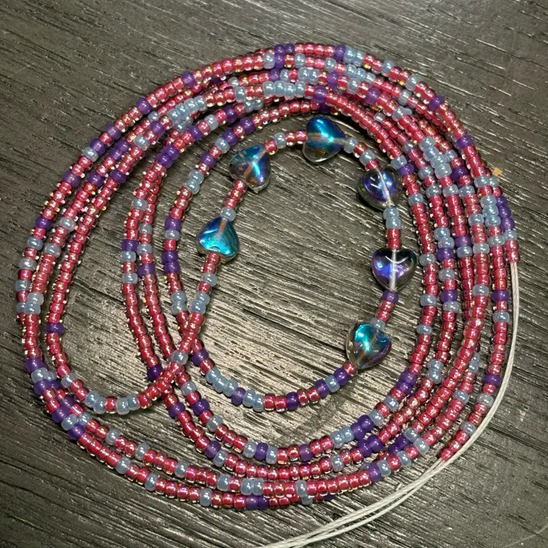Pixie dust tie on waist bead