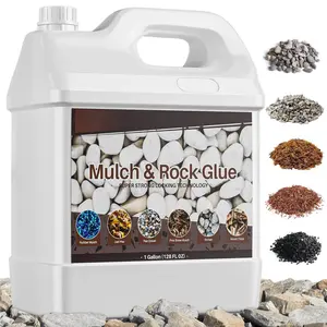 Rock Glue, Mulch Glue for Landscaping,34 OZ -Drying Adhesive Small  Pea Gravel Stabilizer, Landscape Mulch Binder for Driveways, Gardens, Walkways
