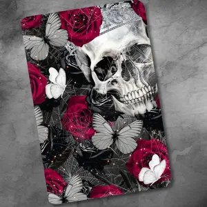 Skulls and Roses Cardstock Clear Case Insert for Kindle | Smutty Book Lover Gift | Bookish Stickers for Kindle | Booktok Smartphone Aesthetic Cover | Dark Romance Reader | Roses