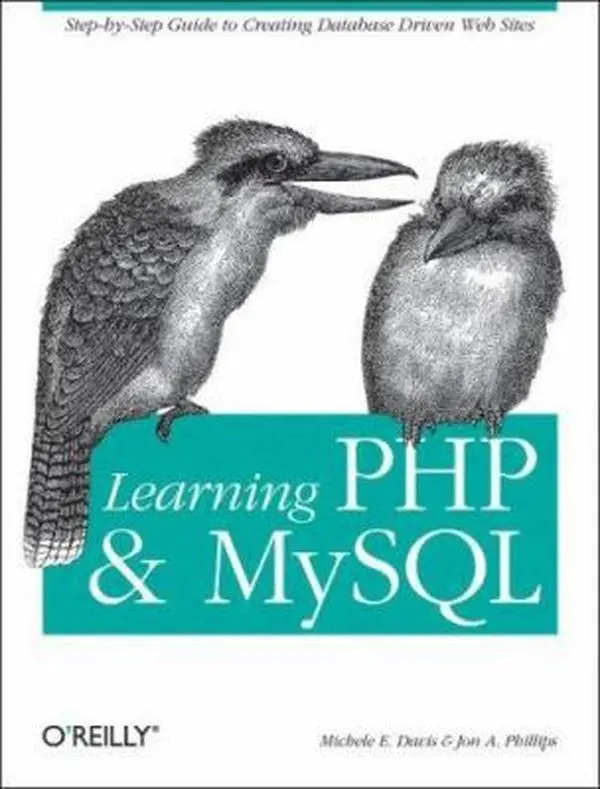 Used Very Good Condition O'Reilly Tutorial Book - Learning PHP and MySQL by Michele E. Davis, Beginner-Friendly Paperback for Hobbyists, English Language, Soft Cover