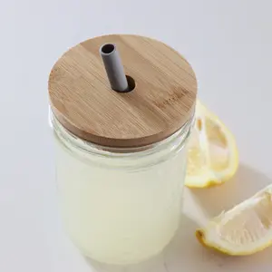 Bamboo Drink Jar Lid - Wide Mouth