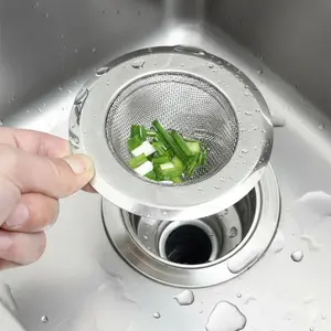 Stainless Steel Sink Hair Catcher, Reusable Drain Cover for Kitchen Bathroom Dishwasher, Anti-Clog Anti-Mold Universal Drain Filter, Rustproof & Corrosion-Resistant, Bathroom Essentials Accessories