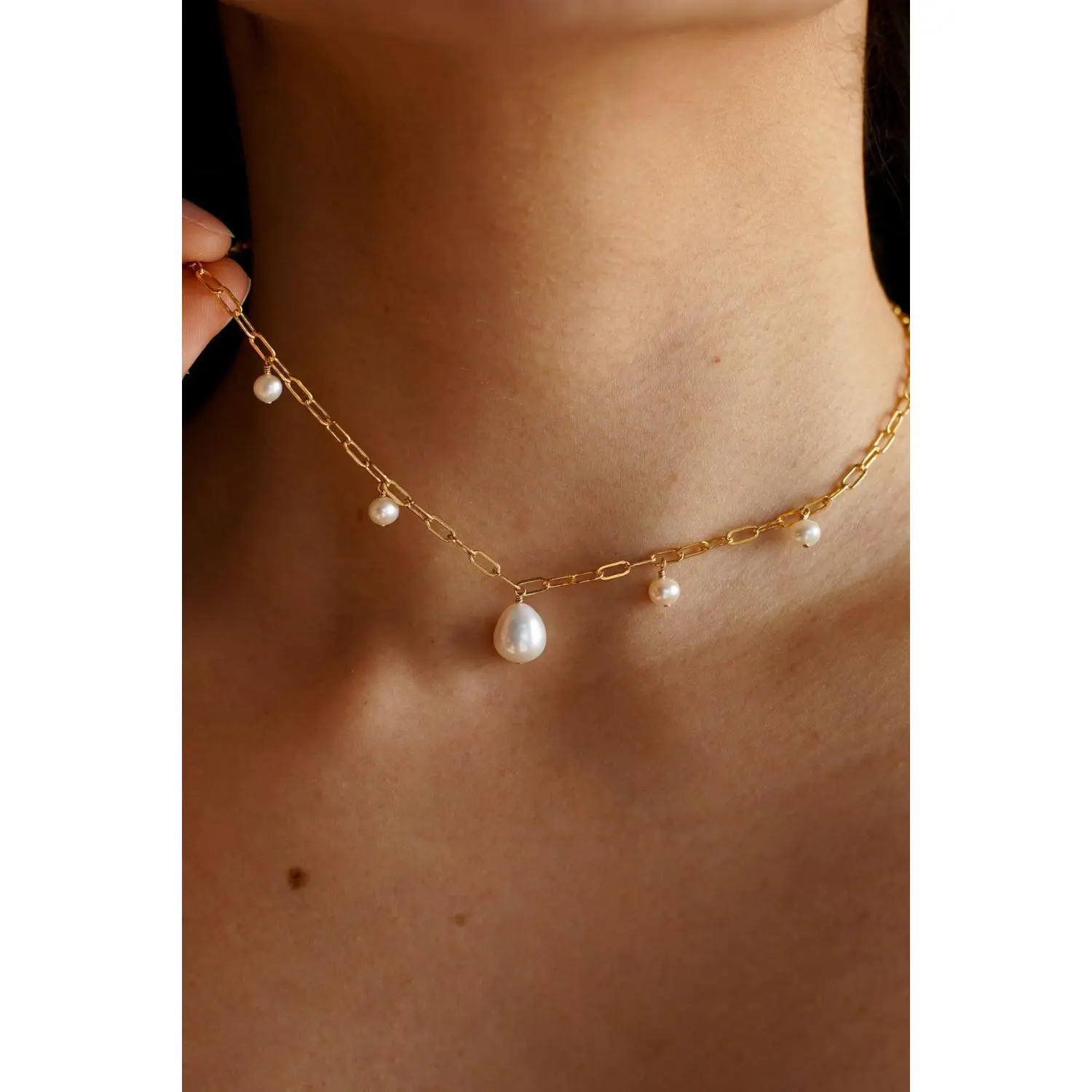 Delilah Tiered Pearl Necklace