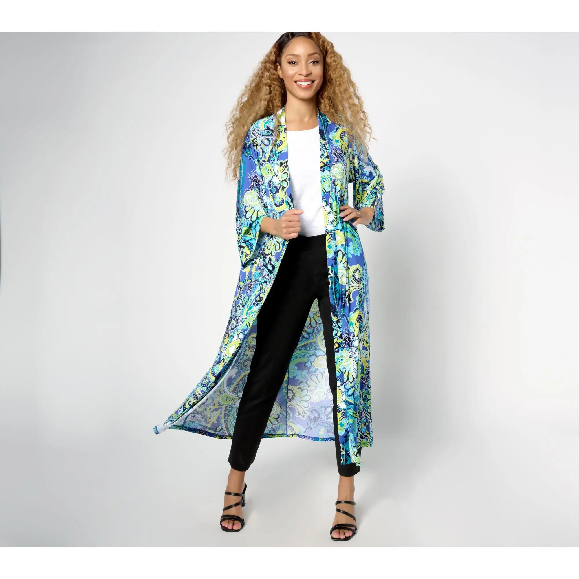 Attitudes by Renee Como Jersey Petite Printed Duster