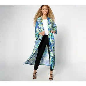 Attitudes by Renee Como Jersey Regular Printed Duster