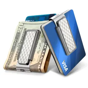 M-Clip Anodized White Golf Accessory Money Clip with Natural Finish Minimalist Design Lightweight Wallet for Father's Day Gifts